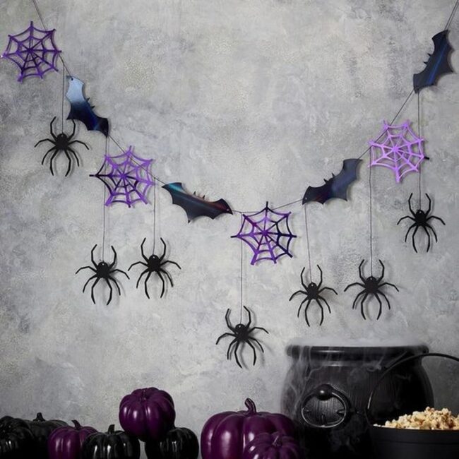 Purple Spider Webs Halloween