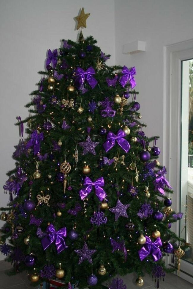 Purple Gold Christmas Sparkle