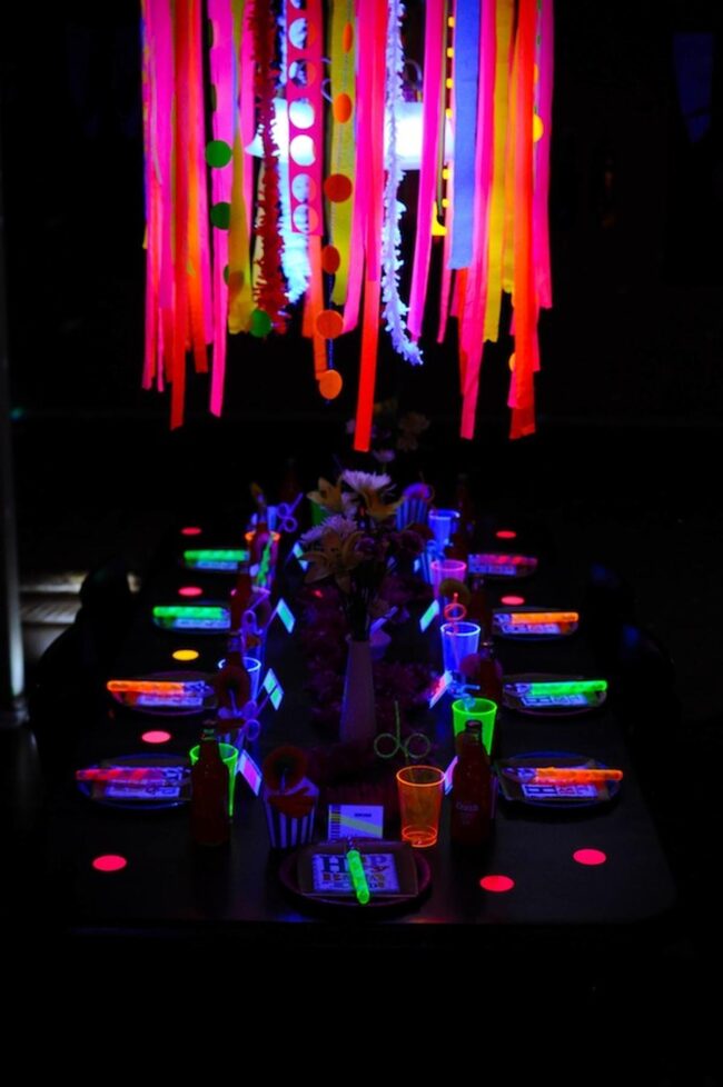 Neon Rainbow Dining