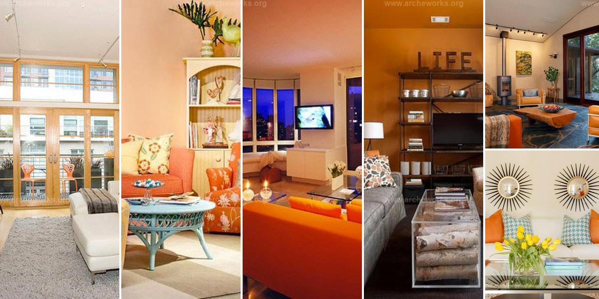 Top Orange Living Room Designs