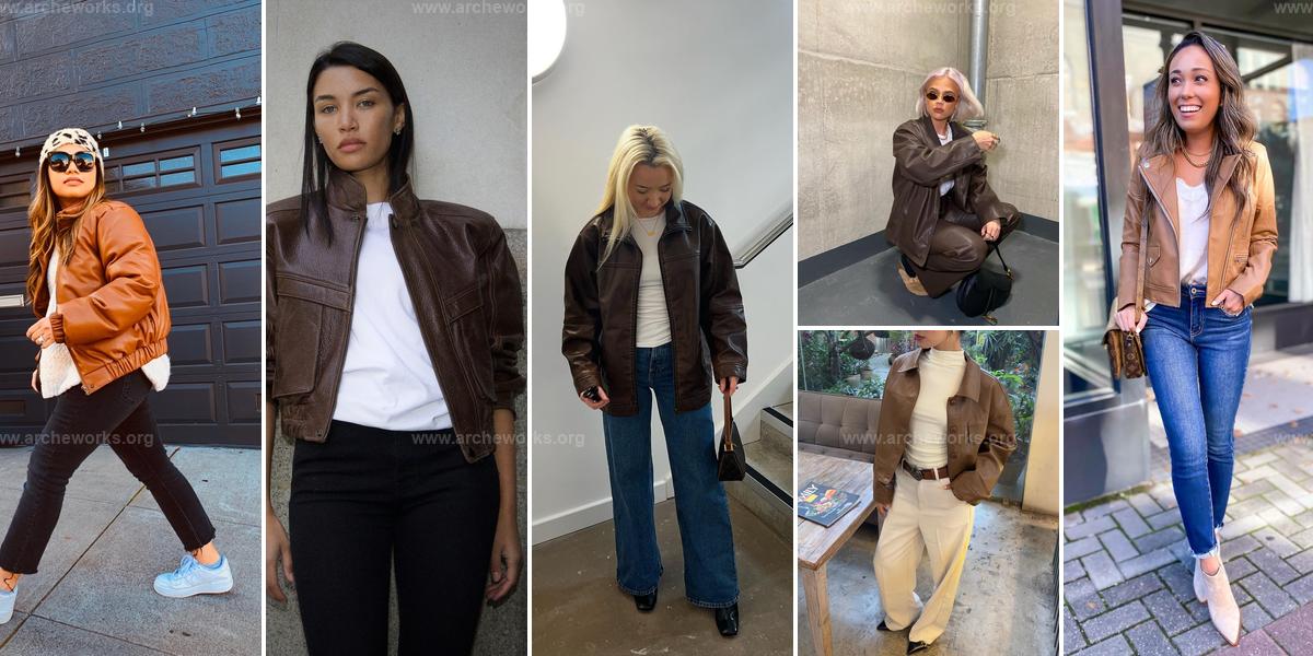 Best Brown Leather Jacket Ideas for Women
