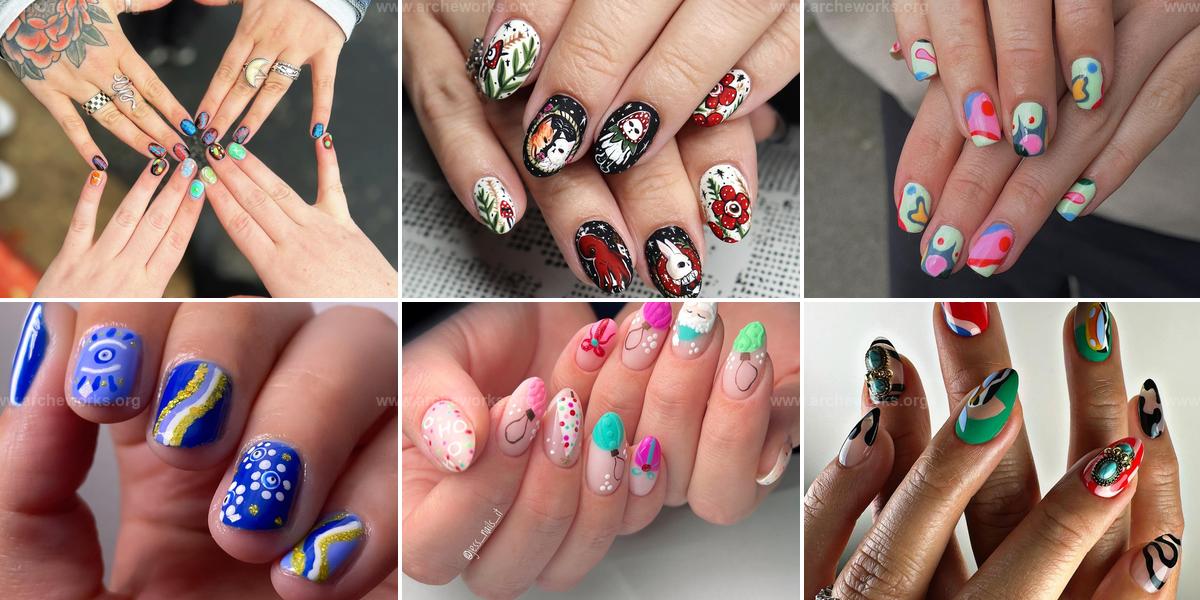Top Short Maximalist Nail Designs