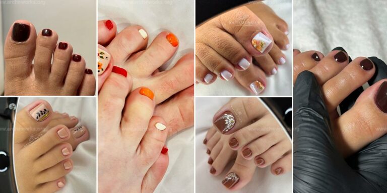 Top Fall Toe Nail Pedicure Designs