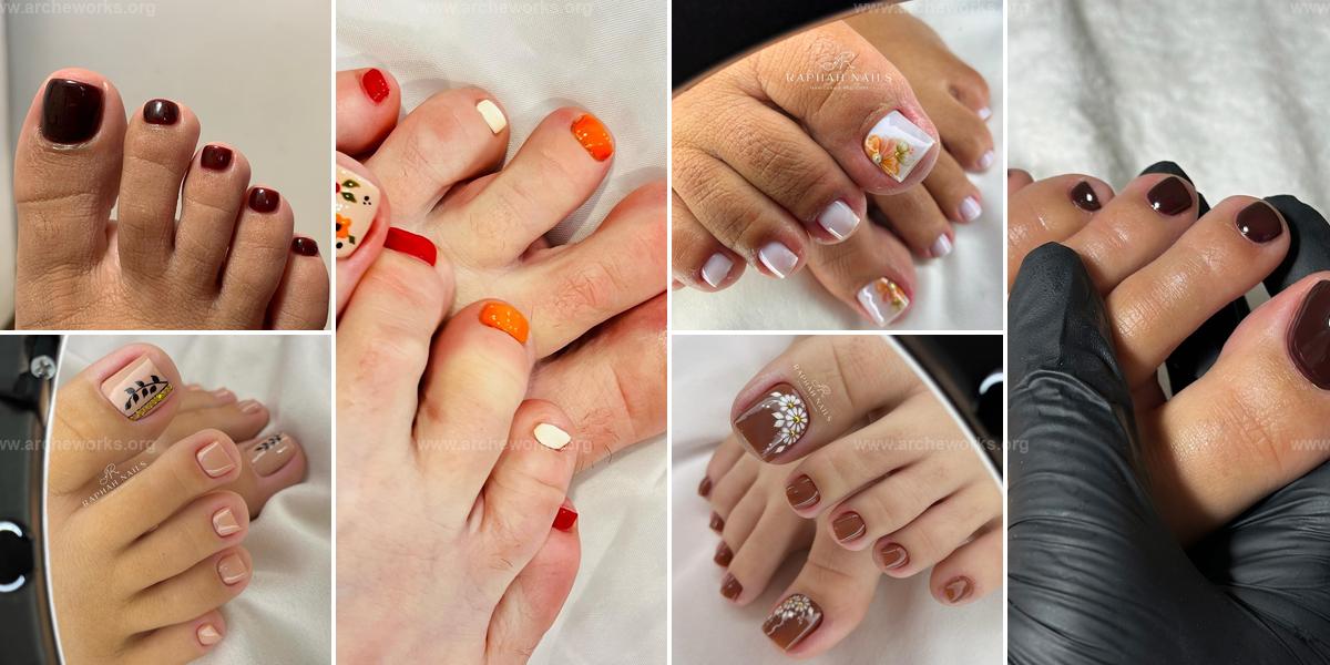 Top Fall Toe Nail Pedicure Designs
